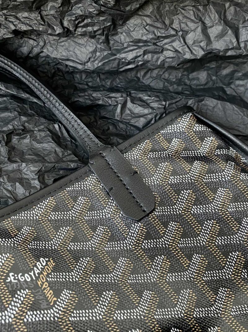 GOYARD Goyardine Reversible Mini Anjou Black 1661918