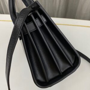 Ysl Nano Sac De Jour Black Smooth Leather Gold-tone Metal