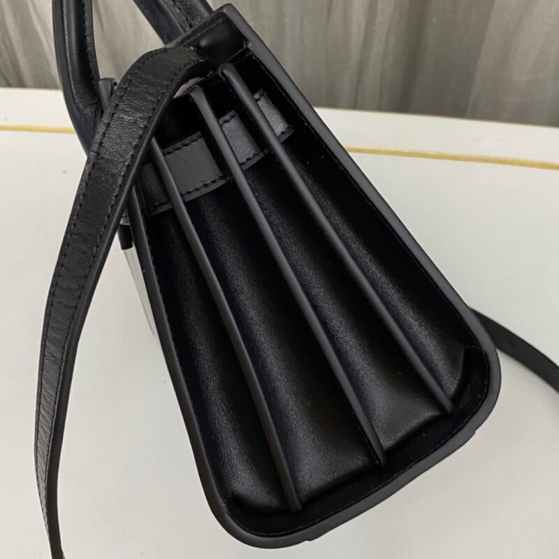 Ysl Nano Sac De Jour Black Smooth Leather Gold-tone Metal