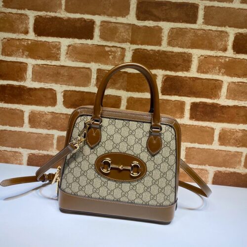e1aec09c Gucci GG Supreme Canvas Horsebit 1955 Small Top Handle Bag