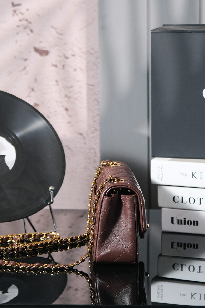 Chanel classic Mahroon colour with gold hardware