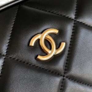 Chanel Black Quilted Lambskin Leather Bag