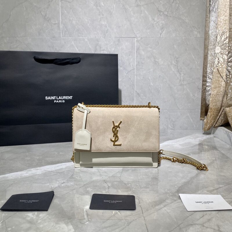 Saint Laurent Sunset Shoulder Bag ‘Sea Salt’