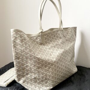 GOYARD Goyardine Saint Louis Claire Voie GM White Yellow