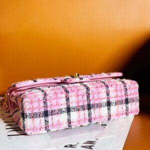 Chanel Mini Rectangular Flap Bag Pink, White and Black