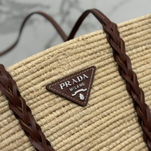 PRADA Braided Handle Basket Bag