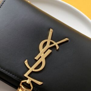 Saint Laurent Black Leather Small Kate Tassel Crossbody Bag