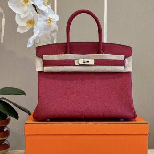 g Hermes Birkin 30 Burgundy Palladium Hardware