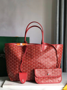 Goyard Saint Louis Red Tote Bag