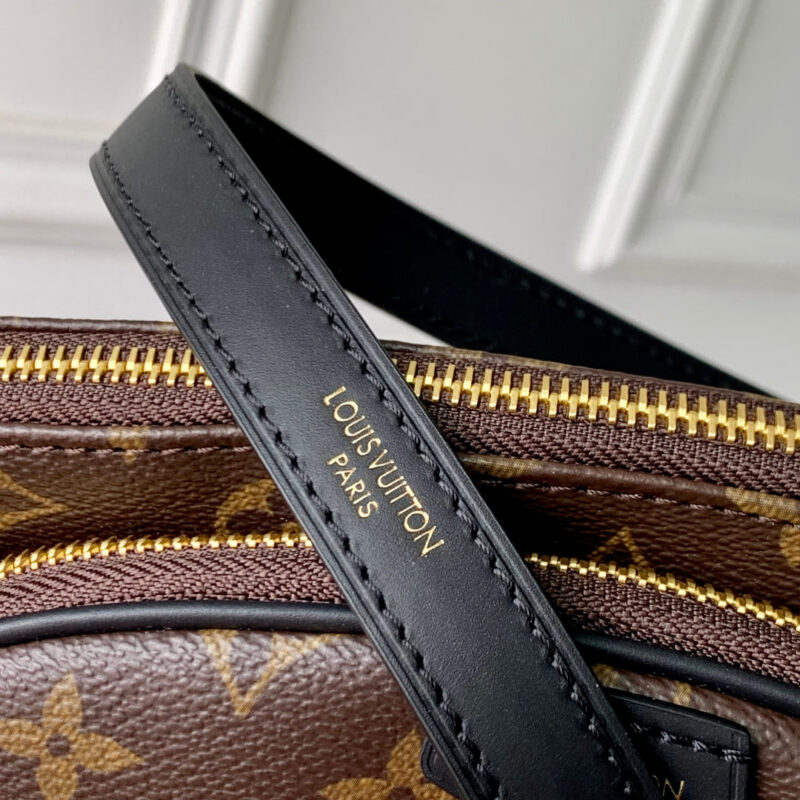 LV KEEPIT BUMBAG 29 IN BROWN DAMIER AZUR COATED MONOGRAM CANVAS
