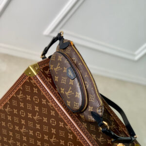 LV KEEPIT BUMBAG 29 IN BROWN DAMIER AZUR COATED MONOGRAM CANVAS