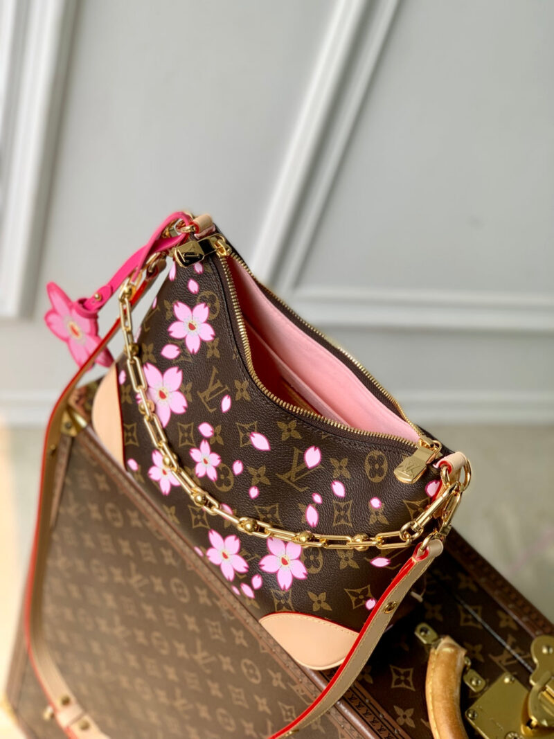 LV BOULOGNE CHERRY BLOSSOM 29 IN SAKURA BROWN MONOGRAM COATED CANVAS