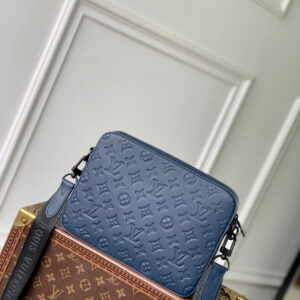 LV TRIO MESSENGER 25 IN BLUE MONOGRAM SHADOW CALFSKIN
