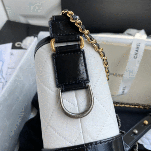 CHANEL GABRIELLE MINI 20 HOBO BAG IN WHITE MIX BLACK