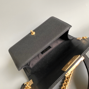 CHANEL MEDIUM 25 BOY BAG IN BLACK LAMBSKIN GOLD HARDWARE