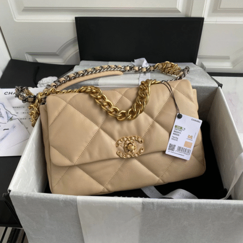 img_0519-1 CHANEL LARGE 30 FLAP BAG IN BEIGE CREAM LAMBSKIN