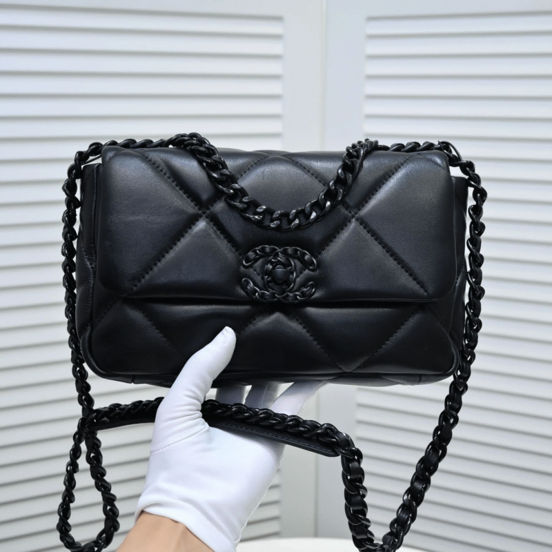 CHANEL 19 FLAP BAG 26CM ALL BLACK