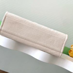 CHANEL SHOPPING BAG 34 IN WHITE RED AND NAVY BLUE CANVAS