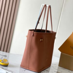 LV NEVERFULL INSIDE OUT MM IN BROWN MONOGRAM CANVAS AND CALFSKIN TRIM