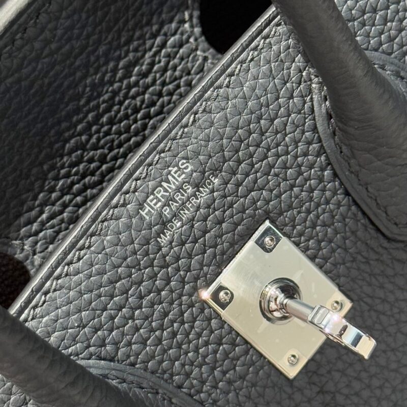HERMES BIRKIN 25 IN CHARCOAL GRAY SILVER HARDWARE