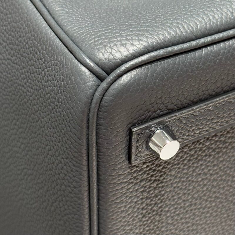 HERMES BIRKIN 25 IN CHARCOAL GRAY SILVER HARDWARE