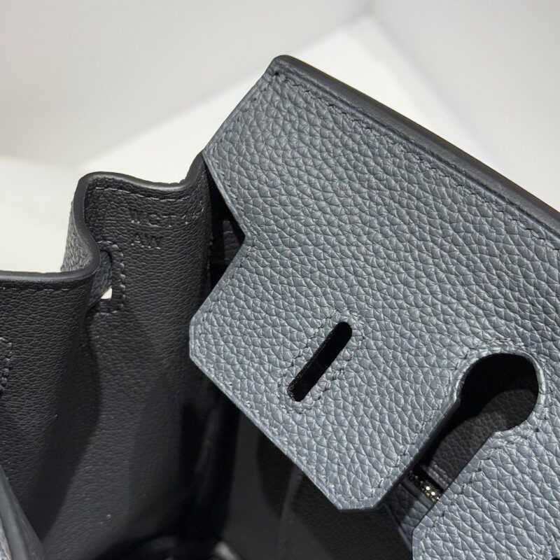 HERMES BIRKIN 25 IN CHARCOAL GRAY SILVER HARDWARE