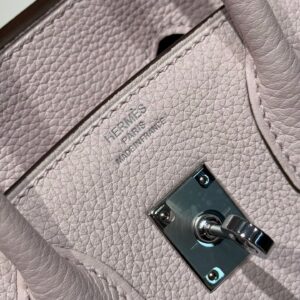 HERMES BIRKIN 25 IN PINK BABY SILVER HARDWARE