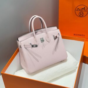 HERMES BIRKIN 25 IN PINK BABY SILVER HARDWARE