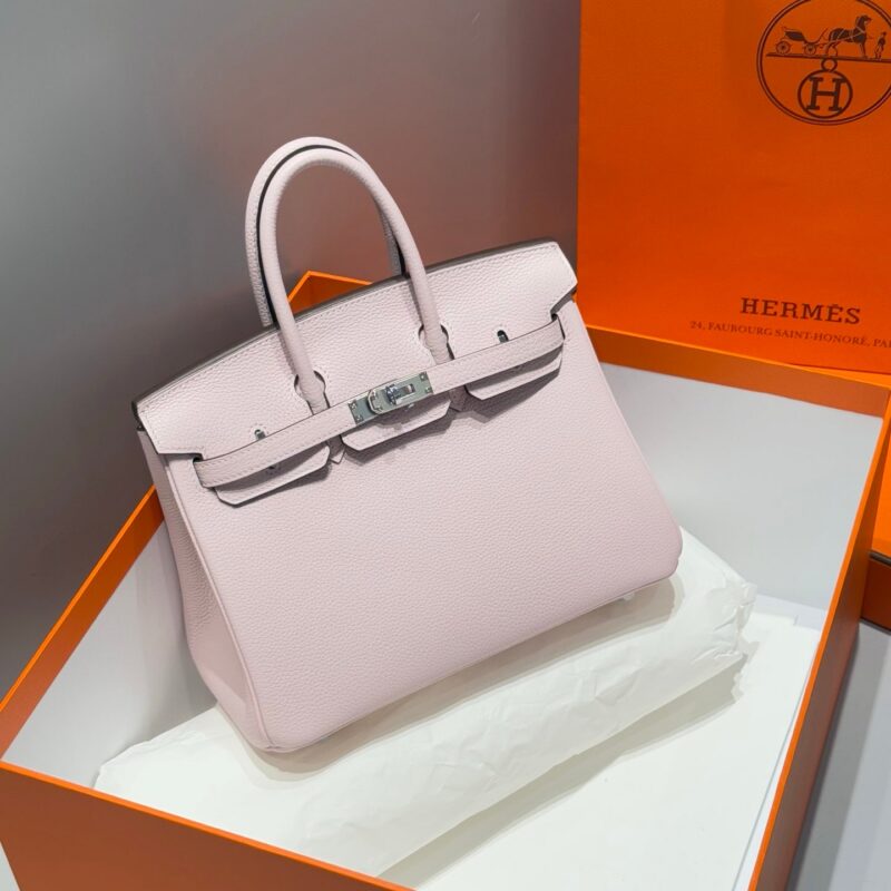 HERMES BIRKIN 25 IN PINK BABY SILVER HARDWARE