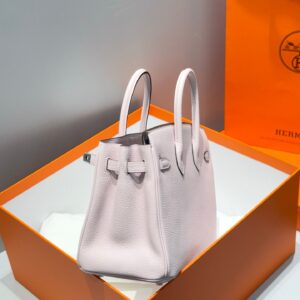HERMES BIRKIN 25 IN PINK BABY SILVER HARDWARE