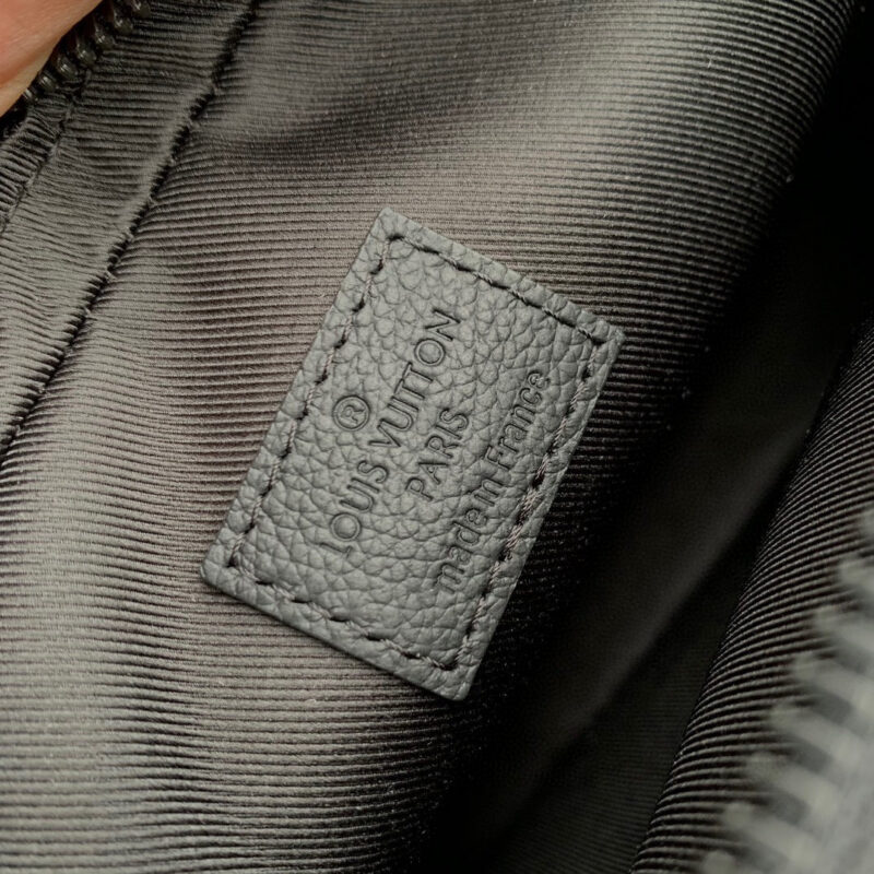 LV ALPHA NANO BAG 24 IN BLACK MONOGRAM SHADOW EMBOSSED COWHIDE