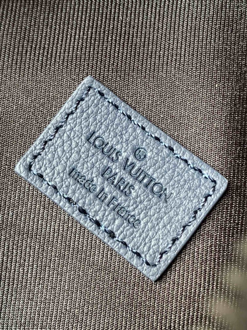 LV DUO CROSSBAG BAG 42 IN BLUE AND WHITE MONOGRAM SHADOW COWHIDE