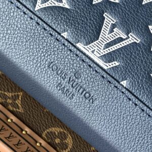 LV DUO CROSSBAG BAG 42 IN BLUE AND WHITE MONOGRAM SHADOW COWHIDE