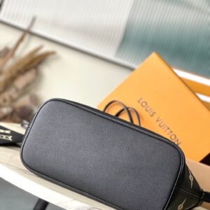 LV NEVERFULL MM IN BLACK CREAM MONOGRAM EMPREINTE LEATHER