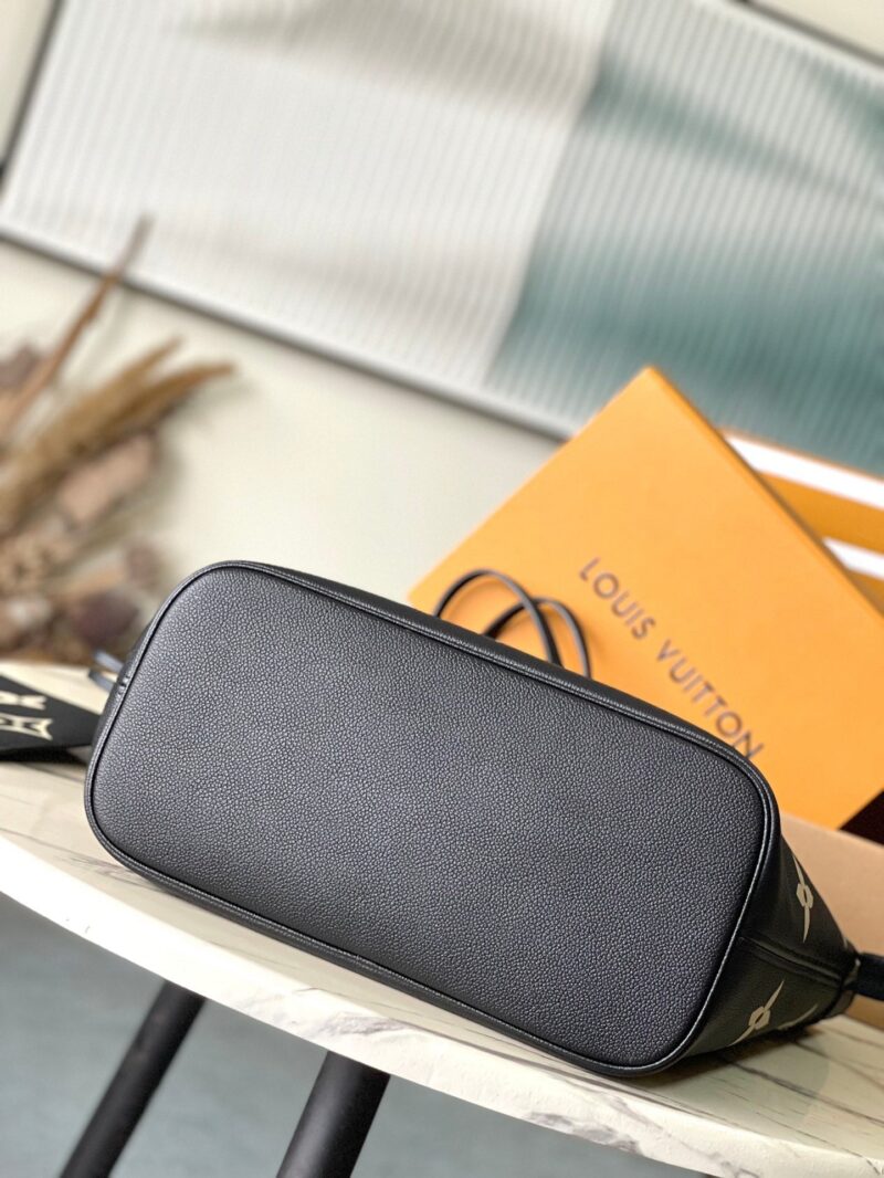 LV NEVERFULL MM IN BLACK CREAM MONOGRAM EMPREINTE LEATHER