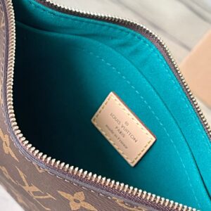 LV NEVERFULL MM IN BROWN MONOGRAM CANVAS WITH PINK RABBIT PATCH