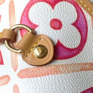 LV NEVERFULL MM 31 IN CORAL MONOGRAM TILES CANVAS