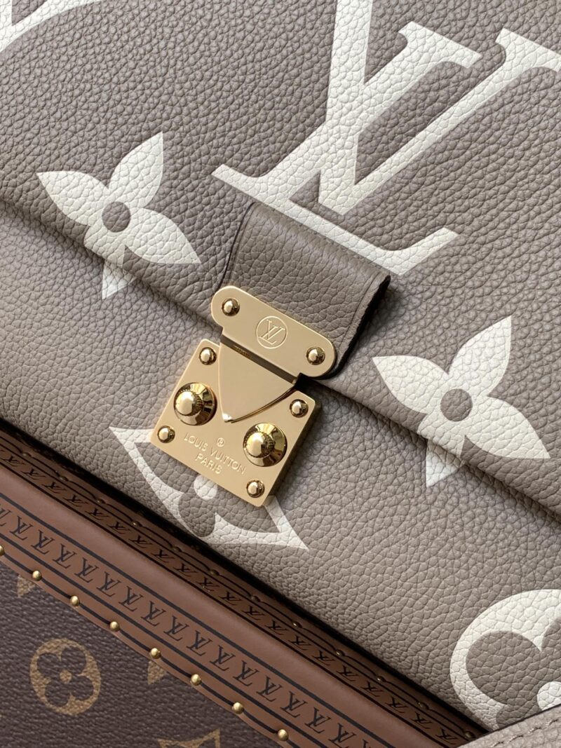LV MADELEINE 30 IN BEIGE MONOGRAM CALFSKIN EMBOSSED LOGO