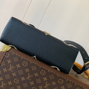 LV MADELEINE 30 IN BLACK MIX WHITE MONOGRAM CALFSKIN EMBOSSED LOGO