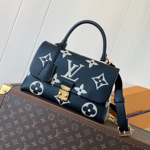 img_a3cc9079_20241108_i1731061797_5294_0_jpg LV MADELEINE 30 IN BLACK MIX WHITE MONOGRAM CALFSKIN EMBOSSED LOGO