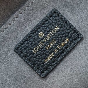 LV MADELEINE 30 IN BLACK MIX WHITE MONOGRAM CALFSKIN EMBOSSED LOGO