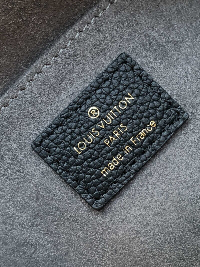 LV MADELEINE 30 IN BLACK MIX WHITE MONOGRAM CALFSKIN EMBOSSED LOGO