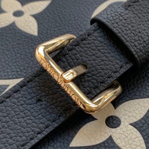 LV MADELEINE 30 IN BLACK MIX WHITE MONOGRAM CALFSKIN EMBOSSED LOGO