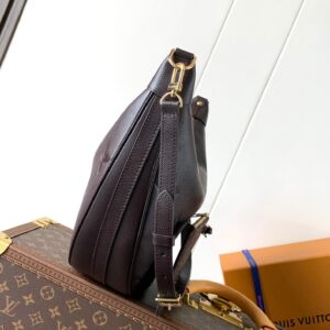 LV LOOP HOBO 38 IN DARK BROWN MONOGRAM CALFSKIN EMBOSSED LOGO