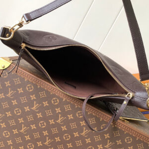 LV LOOP HOBO 38 IN DARK BROWN MONOGRAM CALFSKIN EMBOSSED LOGO