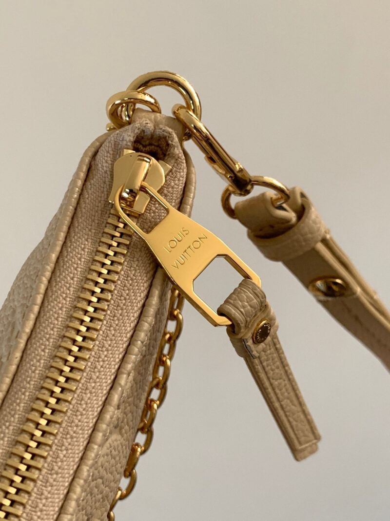 LV EASY POUCH ON STRAP 19 IN BEIGE MONOGRAM EMPREINTE LEATHER