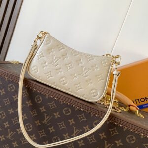 LV EASY POUCH ON STRAP 19 IN BEIGE MONOGRAM EMPREINTE LEATHER