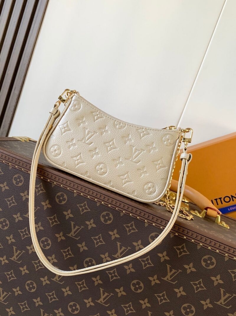 LV EASY POUCH ON STRAP 19 IN BEIGE MONOGRAM EMPREINTE LEATHER