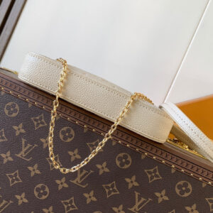 LV EASY POUCH ON STRAP 19 IN BEIGE MONOGRAM EMPREINTE LEATHER