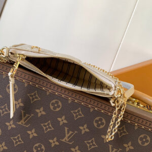 LV EASY POUCH ON STRAP 19 IN BEIGE MONOGRAM EMPREINTE LEATHER